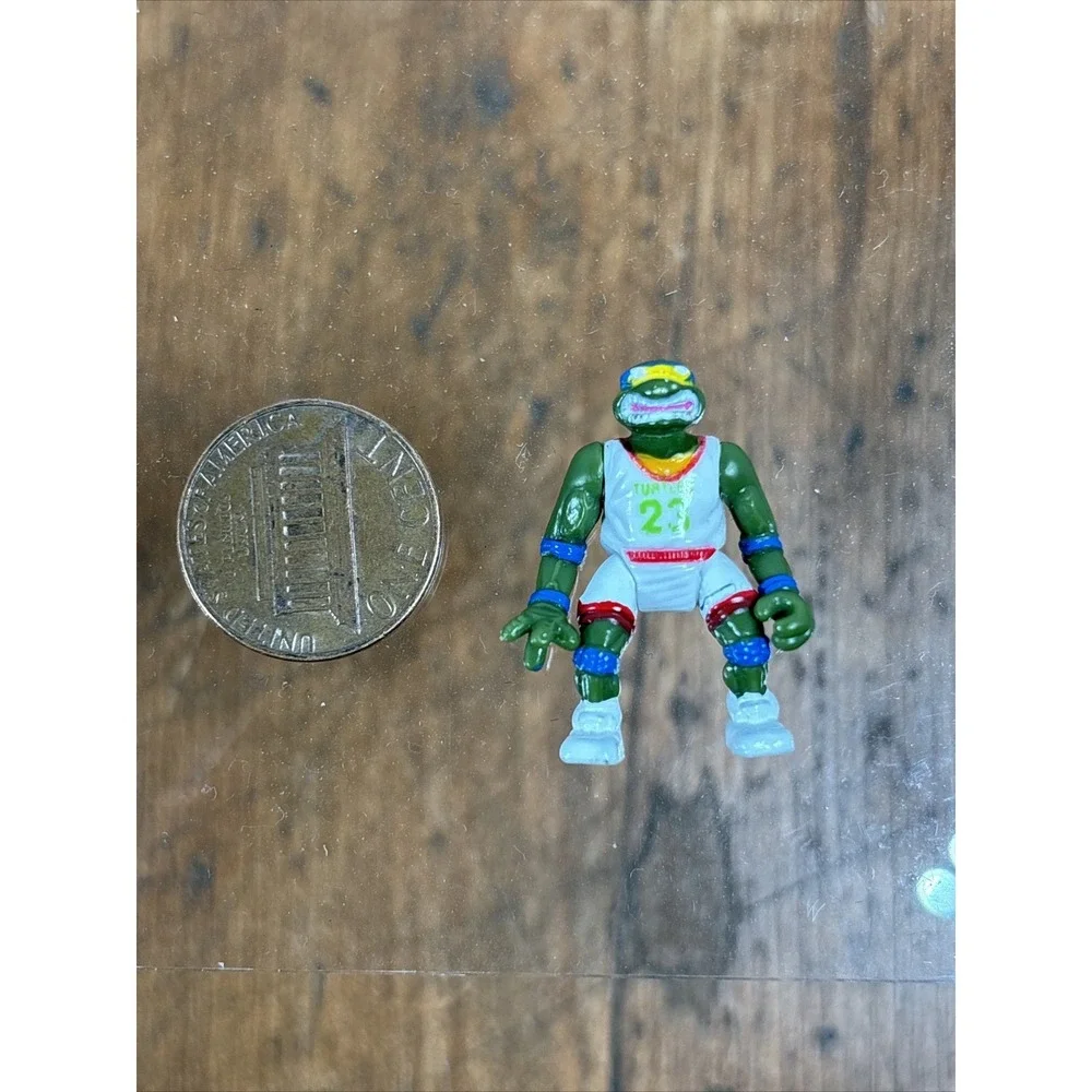 Vtg TMNT Mini Mutants Basketball Leonardo Slam Dunkin' Figure 1995 Ninja Turtles